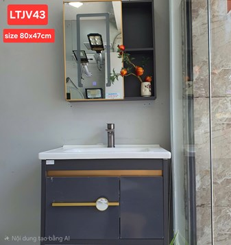 Lavabo tủ Gương Led  LT 43- 80x47 cm
