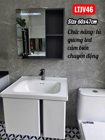 Lavabo tủ Gương Led LT 46- 70x47 cm