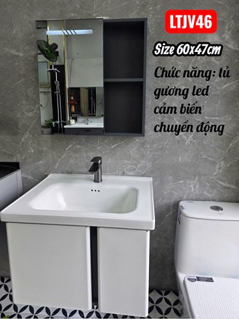 Lavabo tủ Gương Led LT 46- 70x47 cm