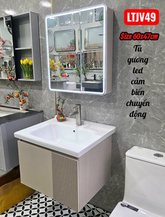 Lavabo tủ Gương Led LT 49- 70x47 cm