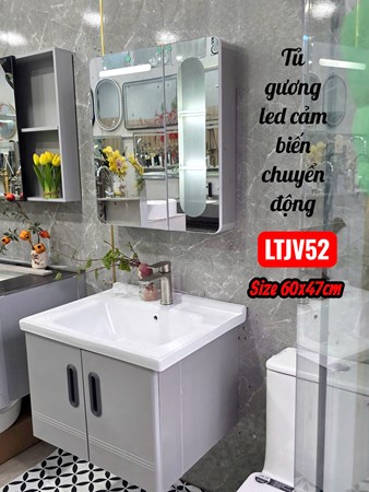 Lavabo tủ Gương Led LT 52- 70x47 cm