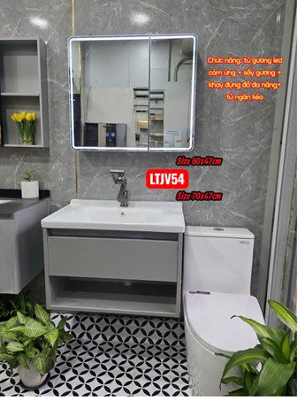 Lavabo tủ Gương Led LT 54 - 70x47 cm