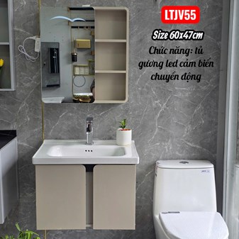 Lavabo tủ Gương Led LT 55 - 60x47 cm