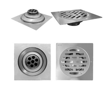 Phễu thoát sàn Inox 304 - 02B-12cm Mờ 