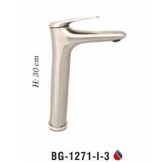 Vòi lavabo BIGGO nóng lạnh Inox 304 BG-1271-I-3 Vòi lavabo BIGGO nóng lạnh Inox 304 BG-1271-I-3