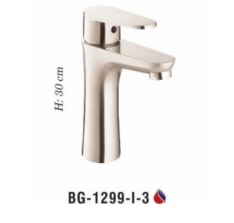 Vòi lavabo BIGGO nóng lạnh Inox 304 BG-1299-I-3 Vòi lavabo BIGGO nóng lạnh Inox 304 BG-1299-I-3